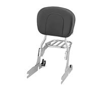 NKURTPC Schienalino per Bauletto per Moto Schienale passeggero per Moto Sissy Bar + Portapacchi (Cuscino Grande) Adatto per SOFTAIL Heritage FLST FLSTC 2000-2017 Cuscino Schienale Moto