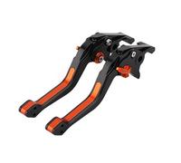 NKURTPC Set leve freno e frizione per moto Adatto per SUZUKI GSX1400 GSX 1400 2001-2007 2006 2005 Accessori per moto Leva freno frizione regolabile CNC pompa freno leva(Black Orange)
