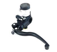 NKURTPC Set leve freno e frizione per moto Adatto per Vespa Adatto per Honda Interfaccia tubo leva pompa freno in lega di alluminio Radiale 17,5 mm Cilindro maestro 22 mm pompa freno leva(Black-Left)