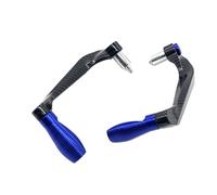 NKURTPC Set leve freno e frizione per moto Adatto per Yamaha R3 R25 Yzf R1 Yzf R6 Parti in alluminio CNC Leve Protezione Freno Frizione Manubrio pompa freno leva(Carbon fibre Blue)