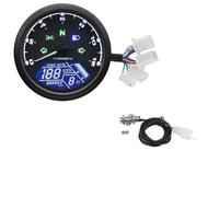 NKURTPC Strumentazione tachimetro Contachilometri Digitale Universale per Moto con indicatore di Marcia, tachimetro, contagiri, 12000 km/h/mph Contachilometri(2)