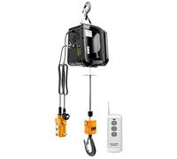 NKURTPC Verricello Elettrico Gru elettrica Portatile da 500 kg per Auto, bricolage, movimentazione Merci, Sollevamento in Officina e Produzione Paranco Elettrico Telecomandato(Two in One)