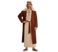 Nlaayong Costume Giuseppe, pastore, pastore, figura biblica, presepe, costumi carnevale