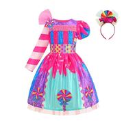 Nlaayong Tutu Dress Up For Girls Lecca-lecca Costume Da Lecca-lecca Per Giochi Di Ruolo Abito da principessa delle caramelle Multicolore