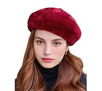NLAND Cappello Francese Donna Basco Invernale da Pittore Capello Donna Eleganti Invernali Casual alla Moda (Claret, Taglia Unica)