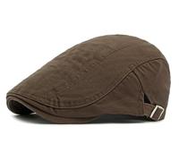NLAND Coppola Basco Uomo Vintage Coppola Uomo Estiva Flat cap Regolabile Newsboy Caps Cabbie Hat Cappello da Guida,caffè Taglia Unica