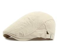 NLAND Coppola Basco Uomo Vintage Coppola Uomo Estiva Flat cap Regolabile Newsboy Caps Cabbie Hat Cappello da Guida,Beige Taglia Unica