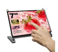 NLIEOPDA Monitor touch screen da 7 pollici, HD 1024 × 600 IPS LCD touch screen capacitivo compatibile con R Pi 4B/3B+/3B/2/1B+/Zero Ora Pi 5 Por/3 Plus/3B/4B Ban Pi e Windows 10/8/7