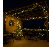 NLIGHTING Catena Luminosa Natalizia 4000 LED Bianco Caldo su 100 Metri - Cavo Verde Impermeabile IP44, 8 Modalità di Luce con Timer ON/OFF e Memoria, Ideali per Alberi, Giardini, Balconi e Terrazze