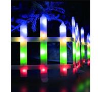 NLIGHTING® Recinto Luminoso in PVC Cancelletto Staccionata Luminosa LED di Protezione per Cani Gatti Bambini Albero di Natale Presepe Giardino BIANCO 3METRI ESTENDIBILE