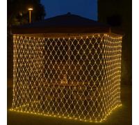 NLIGHTING Tenda Luminosa LED Caldo, 216 Luci 3x2m IP44 Esterno e Interno Decorativa con 8 Modalità, Timer e Memoria, Prolungabile fino a 4 Reti Ideale per Gazebo, Giardino, Terrazza, Feste e Natale
