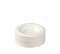 NLINIOZWN Piatti di carta compostabili usa e getta in fibra ecologica di canna da zucchero (50 pezzi/set per ordine) (7,7 cm)