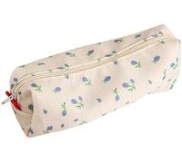 Nlinlin Astuccio blu da donna in stile fresco, portapenne, portamonete, penne, matite e pennarelli, trousse per trucchi, organizer per cancelleria da ufficio