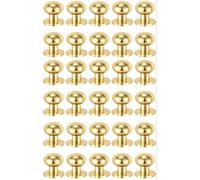 Nlinlin Mini pomelli dorati per cassetti, 30 pezzi, da 0,9 cm, rotondi, con 30 viti per armadio, bagno, comò, cucina, scrivania, portagioie, armadietti e pomelli per mobili