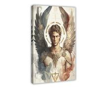 NLKQHTF Poster artistico da parete con Arcangelo Michele, stampa artistica da parete, per soggiorno e camera da letto, 50 x 75 cm