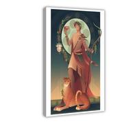 NLKQHTF Poster su tela, motivo: Dioniso, gli dei greci, decorazione artistica da parete per soggiorno, camera da letto, 50 x 75 cm