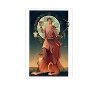 NLKQHTF Poster su tela, motivo: Dioniso, gli dei greci, decorazione per camera da letto, ufficio, camera da letto, regalo, 50 x 75 cm