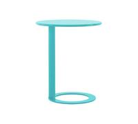 NLLATEI Tavolino Laterale da Divano in Metallo Trapezoidale, Uso Interno ed Esterno - Comodino per Soggiorno Moderno, Balcone o Camera da Letto, Design Italiano Resistente(Blue,48 * 57)