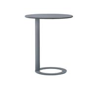 NLLATEI Tavolino Laterale da Divano in Metallo Trapezoidale, Uso Interno ed Esterno - Comodino per Soggiorno Moderno, Balcone o Camera da Letto, Design Italiano Resistente(Gray,60 * 74)