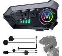 nllkii Intercom Moto Bluetooth 5.3, Auricolare Moto Doppia Rimozione con Assistente Vocale, IP65 Impermeabile, Lunga Batteria, HiFi Alta Musica e Navigazione allo stesso tempo per tutti gli auricolari