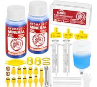 NLMWTI 36pcs Kit Spurgo Freni per Shimano, TEKTRO, MAGURA, Kit di sfiato per Freni Idraulici per Bicicletta, Compreso 120 ml Il Liquido per Freni Minerale ad Alte Prestazioni