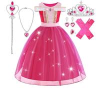 NLMWTI Costume Halloween per Bambina, Vestito Halloween Costume, Vestiti Bambina per Carnevale Party Halloween Cosplay con Parrucca, Parrucca (130)