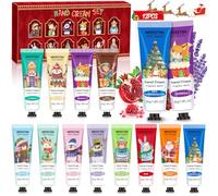 NLMWTI Creme per Le Mani Set Regalo di Natale, 12 Pezzi Crema Mani Set, Crema Mani Nutriente Protettiva, Trattamento Quotidiano per le Mani