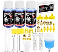 NLMWTI Kit di sfiato per Freni Idraulici per Bicicletta, Freno a Disco Idraulico, Kit Spurgo Freni per SHIMANO, TEKTRO, Magura, Tektro Freni Idraulici Include Olio Minerale da 180 ml