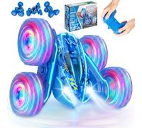 NLMWTI Macchina Telecomandata per Bambini con Luce, 2.4Ghz Salti mortali a 360° Doppio Lato Truck per Ragazzi di 4 5 6 7 8 Anni, 4WD RC Auto Acrobatica Compleanno Regali di Natale Giocattoli