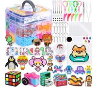 NLMWTI Set Perline da Stirare, 11000 Pcs 36 Colori Perline a Fusione con Custodia, Perline per Bigiotteria Fai da Te DIY Tempo Libero Creativo Perline da Stirare Gioco Creativo Natalizio