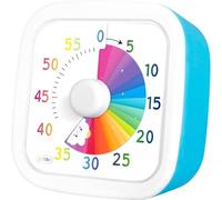 NLMWTI Timer Visivo Bambini, Timer Cucina 60 Minuti Countdown Timer, Timer visivo silenzioso, Arcobaleno Timer desktop strumento di gestione del tempo per bambini