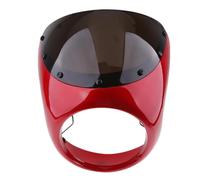 NLNGNZBZTP Faro Anteriore Da 7'' In Stile Retrò Per Motocicletta, Carenatura Per Manubrio, Meno Parabrezza(Red)