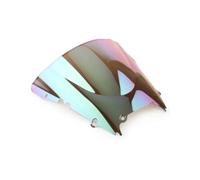 NLNGNZBZTP Parabrezza per Motocicletta per YZF R6 600 per YZFR6 1998 1999 2000 2001 2002 A Doppia Bolla Visiera Deflettore Carenatura Parabrezza(White Iridium)