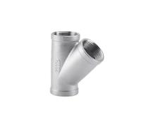 NLNKDTDPAK 1 pz 304 acciaio inossidabile Y forma 3 vie giunto 1/4 3/8 1/2 3/4 1" 2" BSP filettatura femmina/maschio uno diviso due raccordi for tubi dell'acqua(R-Shape female threa,2")