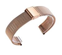NLNKDTDPAK 14mm 16mm 18mm 20mm universale Milanese Braccialetto in acciaio inox cinturino moda uomo donna braccialetto banda adatto for DW(Rose gold)