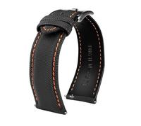 NLNKDTDPAK 20mm 21mm 22mm 23mm 24mm cinturino in nylon for suola in pelle bovina adatto for Tag Heuer adatto for Citizen adatto for Seiko No.5 OROLOGIO uomo donna cinturino in tessuto tela(Black orang