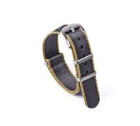 NLNKDTDPAK 20mm 22mm Watchband Nato Guardia cinturino in nylon in nylon adatto for James Bond 007 Bande di cinturini di sicurezza militare(Grey khaki Edge,22mm)