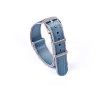 NLNKDTDPAK 20mm 22mm Watchband Nato Guardia cinturino in nylon in nylon adatto for James Bond 007 Bande di cinturini di sicurezza militare(Light Blue Grey Edge,20mm)