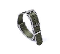 NLNKDTDPAK 20mm 22mm Watchband Nato Guardia cinturino in nylon in nylon adatto for James Bond 007 Bande di cinturini di sicurezza militare(Green Gray Edge,20mm)