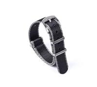 NLNKDTDPAK 20mm 22mm Watchband Nato Guardia cinturino in nylon in nylon adatto for James Bond 007 Bande di cinturini di sicurezza militare(Black Grey Edge,22mm)