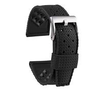 NLNKDTDPAK Adatto For IWC. Adatto For Seiko5 Adatto For Astron Watchband In Silicone Cinturino In Silicone 20mm 22mm Sport Cinturino In Gomma Sport Impermeabile(Black-silve,20mm)