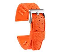 NLNKDTDPAK Adatto For IWC. Adatto For Seiko5 Adatto For Astron Watchband In Silicone Cinturino In Silicone 20mm 22mm Sport Cinturino In Gomma Sport Impermeabile(Orange-slive,20mm)