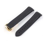 NLNKDTDPAK Band di gomma della del silicone curvo 21mm 22mm in forma for l'orologio Pagani adatto for Huawei. Adatto for GT2. Magic Watch 2 for onore in for Samsung Galaxy S3 S4(Black blue 4)