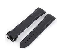 NLNKDTDPAK Band di gomma della del silicone curvo 21mm 22mm in forma for l'orologio Pagani adatto for Huawei. Adatto for GT2. Magic Watch 2 for onore in for Samsung Galaxy S3 S4(Black blue 2)