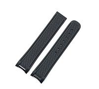 NLNKDTDPAK Banda di orologio in silicone curvo cinturino da 20 mm for in metallo for il in gomma Omega Seamaster 300 Aqua Terra AT150 8900 Utensili(3,Gold Buckle)