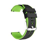 NLNKDTDPAK Banda di orologio in silicone GTR 47mm. Smart Wristband Men Donne Sport Straps Stratos 2 / 2S Pace Fit for Xiaomi Fit for Huaami AmazFit(Green Black)