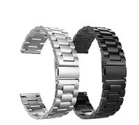 NLNKDTDPAK Braccialetto for cinturino da polso in acciaio inox da 24 mm di acciaio inox Smart Watch Phone Geart Band Fit Fit for Kospet HopeFit for Optimus Pro Fit for Brave(Black and siver)