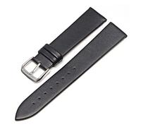 NLNKDTDPAK Canda di orologeria in pelle 18mm 20mm 22mm 24mm marrone nero da donna for cintura cinturino orologio for fibbia(Black-S,20mm)