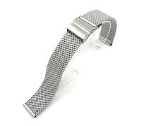 NLNKDTDPAK Cinghia di orologio milanese in acciaio inossidabile adatto a samsung for la galassia attiva S2 S3 Bracciale da polso in metallo for fibbia farfalla 18mm 20mm 22mm(Silver,18mm)