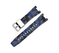 NLNKDTDPAK Cinghie di gomma GST-W300/GST-S110/S100G/GST-W110/W100G Accessori della banda guardia del braccialetto mimetico Sport adatto for Casio Fit for G-Shock(Camouflage blue S)